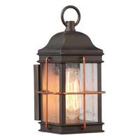 11" - 1 Light - 60W Max 60W ST19 Lamp Included Bronze Finish Clear Seed Glass Nuvo Lighting