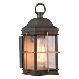 11" - 1 Light - 60W Max 60W ST19 Lamp Included Bronze Finish Clear Seed Glass Nuvo Lighting