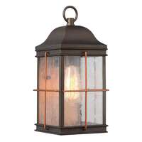 14" - 1 Light - 60W Max 60W ST19 Lamp Included Bronze Finish Clear Seed Glass Nuvo Lighting