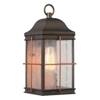 14" - 1 Light - 60W Max 60W ST19 Lamp Included Bronze Finish Clear Seed Glass Nuvo Lighting