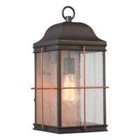 17" - 1 Light - 60W Max 60W ST19 Lamp Included Bronze Finish Clear Seed Glass Nuvo Lighting