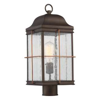 19" - 1 Light - 60W Max Bronze Finish Clear Seeded Glass Nuvo Lighting