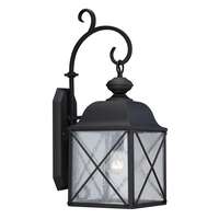 25" - 1 Light - 100W Max Textured Black Finish Clear Seed Glass Nuvo Lighting