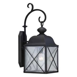 25" - 1 Light - 100W Max Textured Black Finish Clear Seed Glass Nuvo Lighting