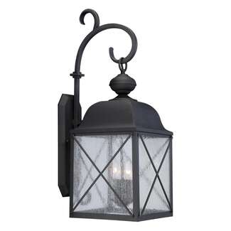 31" - 3 Light - 60W Max Textured Black Finish Clear Seed Glass Nuvo Lighting