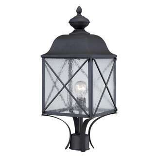 23" - 1 Light - 100W Max Textured Black Finish Clear Seed Glass Nuvo Lighting