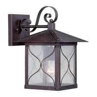 14" - 1 Light - 100W Max Classic Bronze Finish Clear Seed Glass Nuvo Lighting