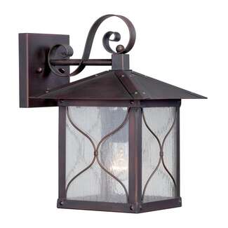 14" - 1 Light - 100W Max Classic Bronze Finish Clear Seed Glass Nuvo Lighting