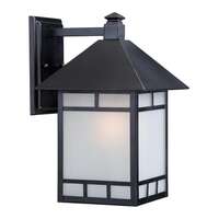 14" - 1 Light - 100W Max Stone Black Finish Frosted Seed Glass Nuvo Lighting