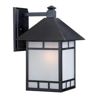14" - 1 Light - 100W Max Stone Black Finish Frosted Seed Glass Nuvo Lighting