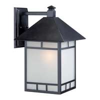 16" - 1 Light - 100W Max Stone Black Finish Frosted Seed Glass Nuvo Lighting