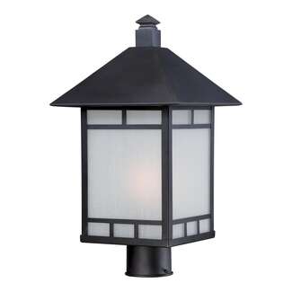 18" - 1 Light - 100W Max Stone Black Finish Frosted Seed Glass Nuvo Lighting