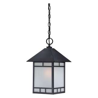 16" - 1 Light - 100W Max Stone Black Finish Frosted Seed Glass Nuvo Lighting