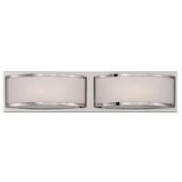 21&quot; - 2 LED - 2700K 20 Watt - 570 Lumens Polished Nickel Finish Frosted Glass Nuvo Lighting