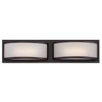 21&quot; - 2 LED - 2700K 20 Watt - 570 Lumens Georgetown Bronze Finish Frosted Glass Nuvo Lighting