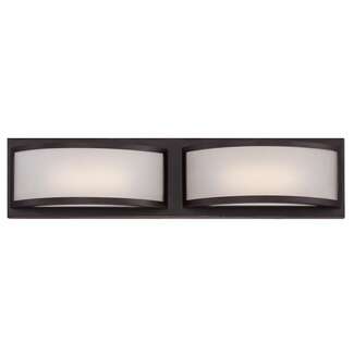 21" - 2 LED - 2700K 20 Watt - 570 Lumens Georgetown Bronze Finish Frosted Glass Nuvo Lighting