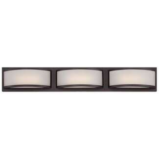 28" - 3 LED - 2700K 14.4 Watt - 855 Lumens Georgetown Bronze Finish Frosted Glass Nuvo Lighting
