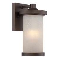 11" - LED - 3000K 10 Watt - 800 Lumens Mahogany Bronze Finish Satin Amber Glass Nuvo Lighting