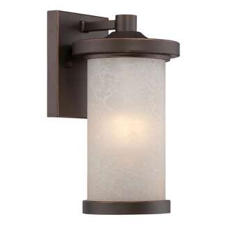 11" - LED - 3000K 10 Watt - 800 Lumens Mahogany Bronze Finish Satin Amber Glass Nuvo Lighting