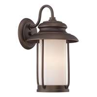 15" - LED - 3000K 10 Watt - 800 Lumens Mahogany Bronze Finish Satin White Glass Nuvo Lighting