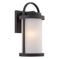 15" - LED - 3000K 10 Watt - 800 Lumens Mahogany Bronze Finish Antique White Glass Nuvo Lighting