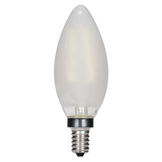 5.5 Watt - Candelabra Base 2700K - B11 Filament LED 90 CRI - Frosted - Dimmable Satco Lighting