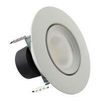 4" - LED - 2700K-5000K 7.5 Watt - 600 Lumens Dimmable - 90&amp;deg; Beam Gimbaled Retrofit - Medium Base Satco Lighting