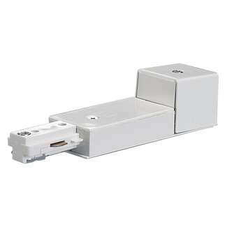 White Conduit Live End Track Power Feed Nuvo Lighting