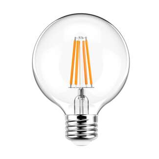 3 Watt - 350 Lumens 4000K - 90 CRI Dimmable - Wet Rated G25 LED Filament Clear Finish RAB Lighting