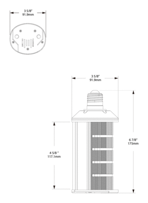 HID-30-H-E26-830-BYP-WP Dimensions