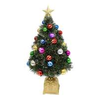 36&quot; Fiber Optic Tree Decorative Ornaments Plastic Gold Base