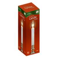 9&quot; Electric Candle Clear Bulb Brass Base