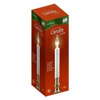 9&quot; Sensor Candle Clear Bulb Brass Plated Base