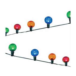 20 Light - Multi-Colored Faceted Oversized G-Bulb LED String Light Set