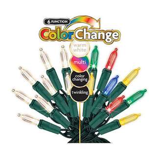 Sylvania - Mini Light Set - Color Changing Multicolors &amp; WW, 100-Ct.