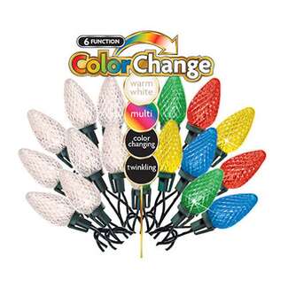 25 Count C-9 LED Color Changing Cool White to Multi Color Sylvania 
