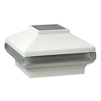4&quot; x 4&quot; White Solar Versa Post Cap Rechargeable Batteries