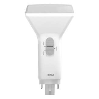 8.5 Watt - 1,050 Lumens 3000K-4000K - PLC LED Vertical - G24d Base On Ballast or Direct Wire RAB Lighting
