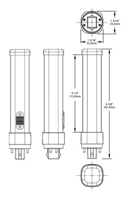PLC-9.5-H-8FA-DIR Dimensions
