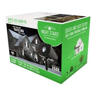 Rotating White Dots Laser Light Projector Night Stars