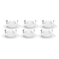 6 Pack - 4" - LED - 3000K 8.7 Watt - 600 Lumens Dimmable - 102&amp;deg; Beam Retrofit - Medium Base Satco Lighting