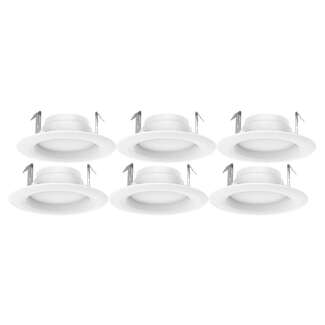 6 Pack - 4" - LED - 3000K 8.7 Watt - 600 Lumens Dimmable - 102&amp;deg; Beam Retrofit - Medium Base Satco Lighting