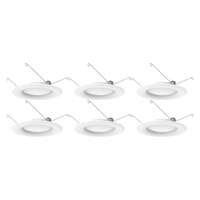 6 Pack - 5"/6" - LED - 3000K 9.2 Watt - 650 Lumens Dimmable - 102&amp;deg; Beam Retrofit - Medium Base Satco Lighting