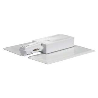 White Live End and Canopy Track Power Feed Nuvo Lighting