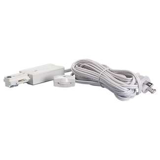 White Live End Cord Kit Track Power Feed Nuvo Lighting