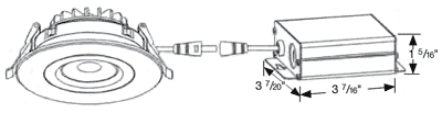 Satco Remote Driver Downlight Dimensions