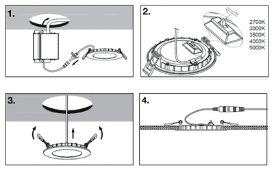 Satco Edge-Lit Remote Driver Downlight Installation