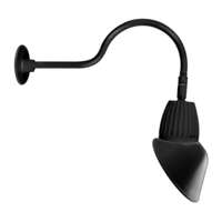 26 Watt - 877 Lumens 4000K - LED - 100-277V 11" Angled Cone Shade Black - Flood Reflector RAB Lighting
