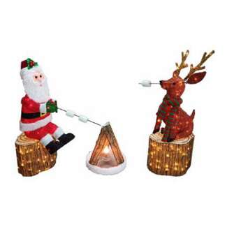 3 Piece Santa &amp; Reindeer Campfire Set