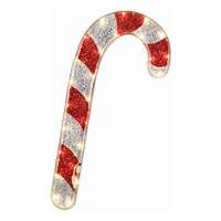 Red &amp; White Candy Cane LED Tape Light Window Decoration